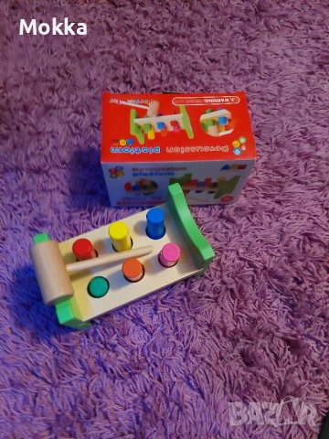 Дървена игра с чукче 3+, снимка 3 - Игри и пъзели - 44366077