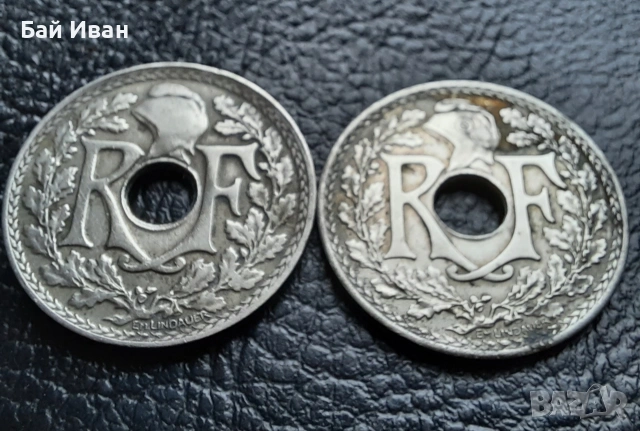 Стара монета 25 сантима 1930 г. и 1939 г. Франция - топ !, снимка 8 - Нумизматика и бонистика - 42219848