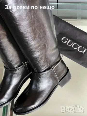 Gucci Дамски Ботуши Гучи - Черни Или Кафеви Код E168, снимка 14 - Дамски ботуши - 55840898