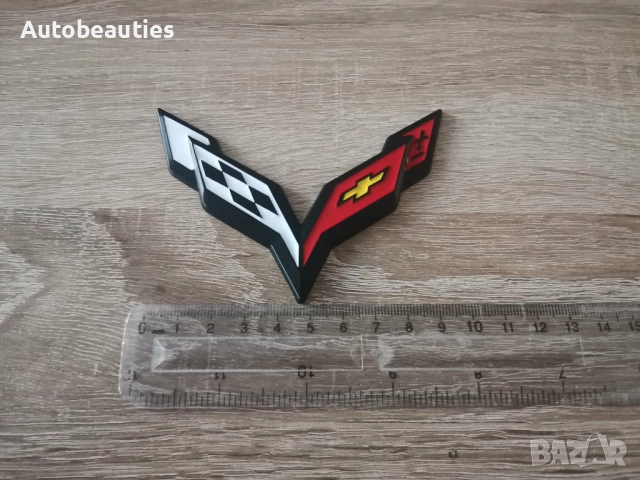 Chevrolet Corvette емблема черно с бяло, снимка 5 - Аксесоари и консумативи - 52815162