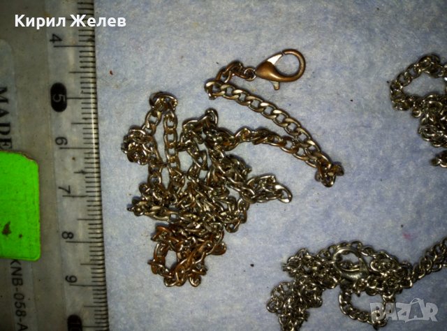 ДВЕ СТАРИ СТОМАНЕНИ СИНДЖИРЧЕТА ВЕРИЖКИ ЛАНЧЕТА 39216, снимка 4 - Колиета, медальони, синджири - 42117522