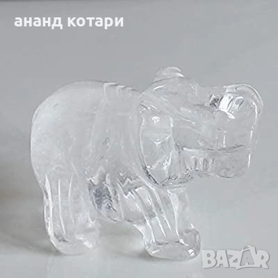 Слонче - розов кварц, зелен авантюрин, кристал, снимка 3 - Статуетки - 38154705