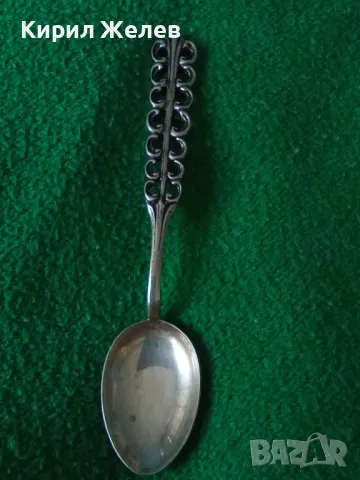 СТАРА НЕМСКА АЖУРНА КОЛЕКЦИОНЕРСКА СРЕБЪРНА ЛЪЖИЧКА За КАФЕ СРЕБРО 800 ПРОБА 43003, снимка 14 - Колекции - 44372782