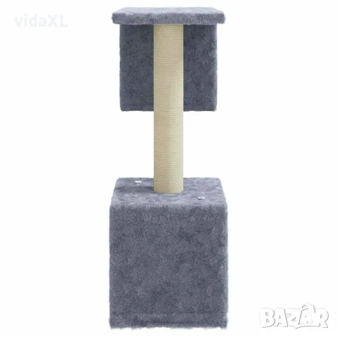 vidaXL Котешко дърво със сизалени стълбове, светлосиво, 60 см, снимка 4 - За котки - 56146217