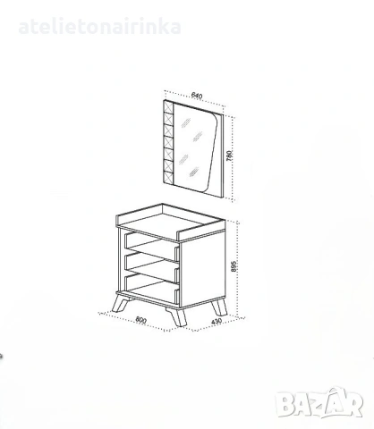 Спален комплект Кафе, снимка 4 - Спални и легла - 34910789