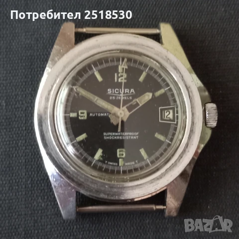 Sicura 25 jewels automatic , снимка 5 - Антикварни и старинни предмети - 50765535