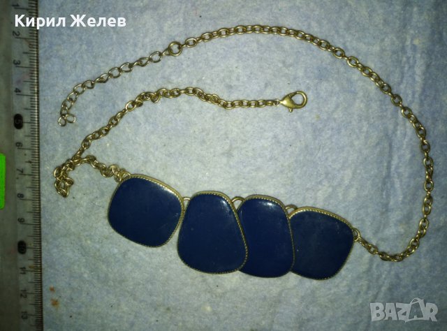 ЕФЕКТНО ЗЛАТИСТО МОДНО АРТ КОЛИЕ ОГЪРЛИЦА с ЕМАЙЛ ЛАК 20289