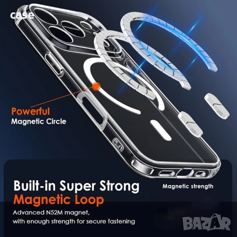 iPhone 17 всички модели MagSafe case,калъф с протектор около камерите Нови, снимка 5 - Калъфи, кейсове - 51890288