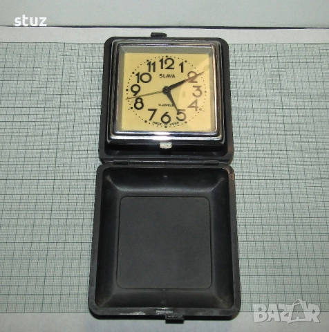 Будилник Слава "Табакера", туристически, снимка 8 - Антикварни и старинни предмети - 52970292