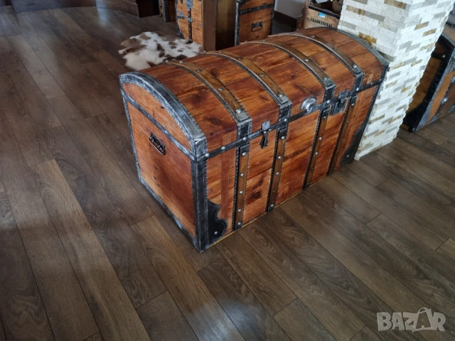 Стар дървен сандък/ракла/скрин, снимка 11 - Антикварни и старинни предмети - 52441208