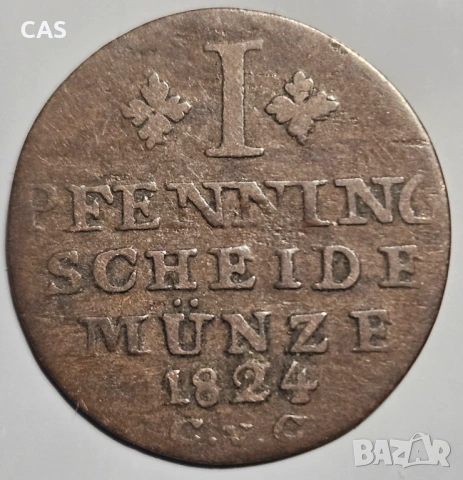 БРАУНШВАЙГ. 1 Пфенинг 1824