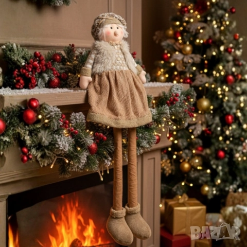 Декоративни Коледни кукли „Баба Коледа“ и „Дядо Коледа“ – уют, топлина и празнично настроение с един, снимка 3 - Други стоки за дома - 52134189