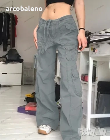 Дамски ежедневни винтидж свободни прави дънкови панталони, 3цвята, снимка 5 - Панталони - 39318561