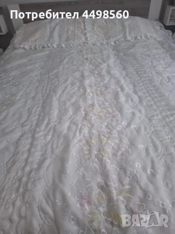 Кувертюра/Шалте за спалня с къдрици 3 части