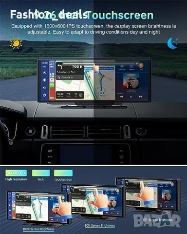 Нова Безжична автомобилна стерео уредба за Apple CarPlay Android Auto с резервна камера, снимка 4 - Аксесоари и консумативи - 42427579