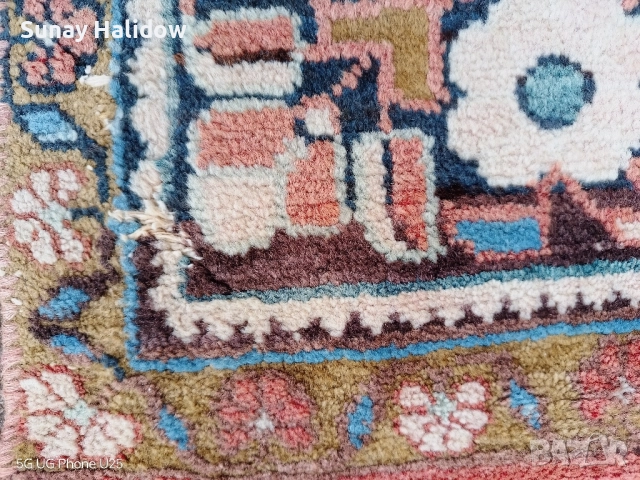 Ръчно тъкан Хамадански килим, снимка 12 - Килими - 51632833