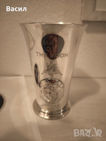 сребърна чаша NASA Apollo 11, снимка 2 - Нумизматика и бонистика - 48419618