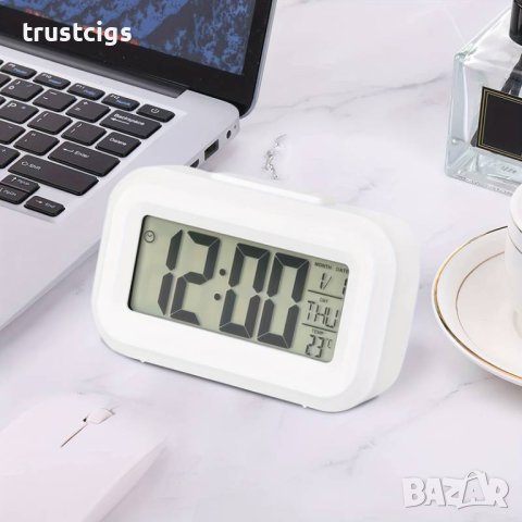 Мини дигитален настолен часовник с LED дисплей, снимка 4 - Друга електроника - 44501291