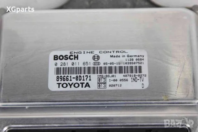 Компютър двигател за Toyota Yaris I 1.4D4D 75 к.с. (1999-2005) 0281011651, 89661-0D171, снимка 2 - Части - 48940035