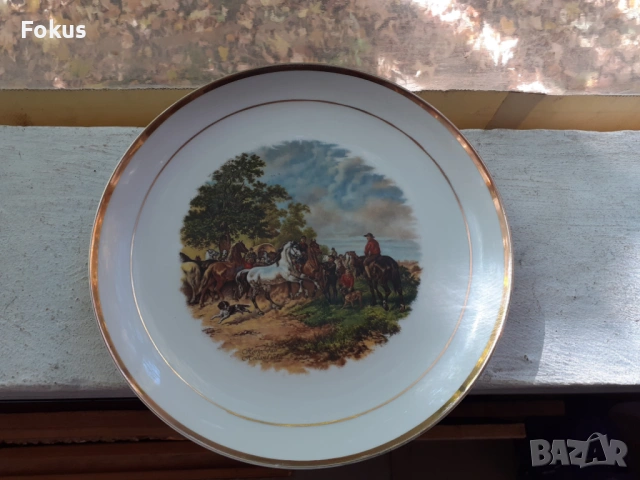 Стар порцелан Гърция колекционерска чиния, снимка 3 - Антикварни и старинни предмети - 53408997