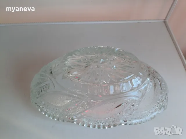 Кристална , тежка , масивна фруктиера , снимка 7 - Аксесоари за кухня - 49012529