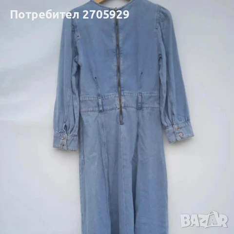 Zara дънкова рокля, размер XS/S, снимка 5 - Рокли - 51405434