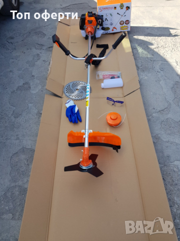 Моторна косачка тример Stahlmayer Германия 62куб. бензинов храсторез, снимка 3 - Градинска техника - 36333173