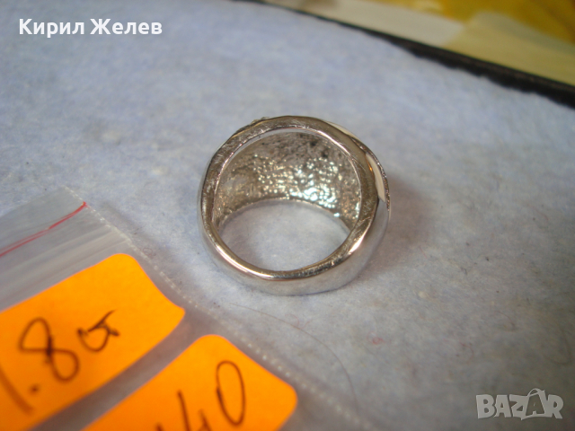 НИКЕЛИРАН ЕМАЙЛИРАН СКЪПОЦЕНЕН ФЕШЪН АРТ ПРЪСТЕН МНОГО КРАСИВ 27140, снимка 3 - Пръстени - 36382096