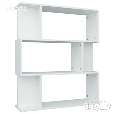 vidaXL Библиотека/разделител за стая, бяла, 80x24x96 см, ПДЧ(SKU:800081, снимка 1