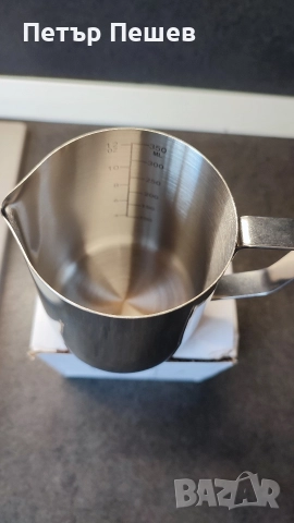 Каничка за затопляне на мляко 350мл. stainless steel milk jug, снимка 2 - Кафемашини - 52601712