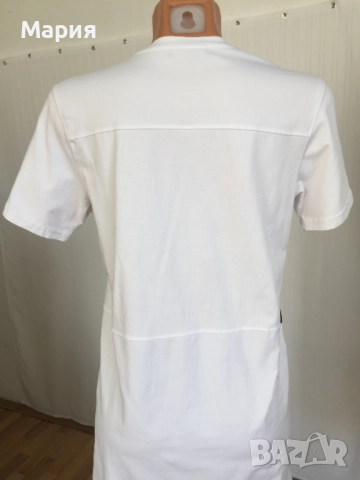 Л / ХЛ Оригинална Balmain Дамска Туника Тениска Бяла Черна Еластичен памук, снимка 15 - Тениски - 51546827