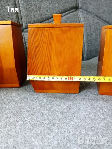 Дървени буркани за подправки , снимка 3 - Аксесоари за кухня - 49701126