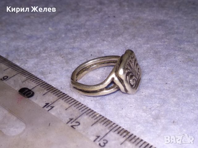 КРАСИВ АРТ НУВО СРЕБЪРЕН ПРЪСТЕН ВИСОКА ПРОБА СРЕБРО Стара ИЗЯЩНА РЪЧНА МАЙСТОРСКА ИЗРАБОТКА 38536, снимка 8 - Антикварни и старинни предмети - 41450892