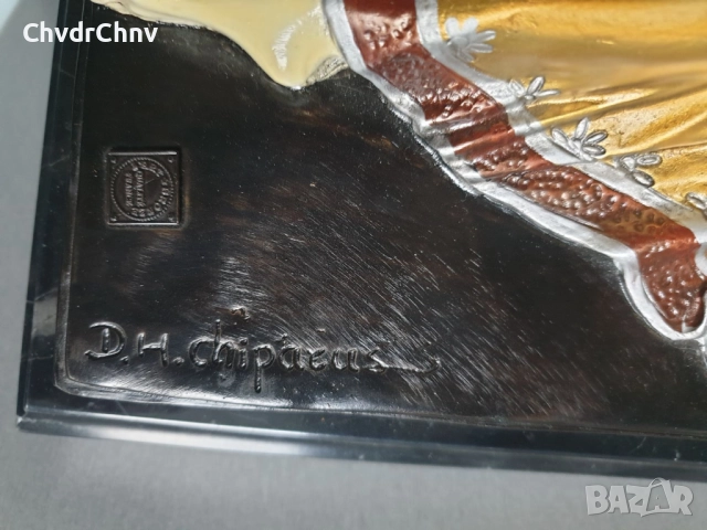 30см-9кг Chiparus статуетка/френска бронзова скулптура/Арт Деко фигура кабаретна танцьорка-балерина, снимка 13 - Статуетки - 52457609