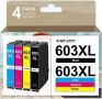 Нов Комплект 4 броя тонер касети мастило за офис принтер Epson 603 XL , снимка 1 - Други - 40359313
