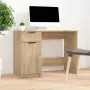 vidaXL Бюро, дъб сонома, 100x50x75 см, инженерно дърво, снимка 2