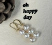 Висящи Обеци с сладководни перли , снимка 2