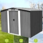 Метална градинска къща за инструменти с вентилация и заключване - 277 × 299 × 192 см, снимка 2
