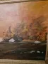 Стара голяма картина рисувана на платно подписана , снимка 3