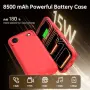 Калъф-батерия GIN FOXI за iPhone 17 AIR, 8500 mAh, снимка 3