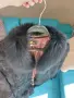 Черно палто зайче/ лисица естествен косъм размер М, снимка 7