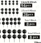 138 броя черни топчета топки на тел от стиропор за декорация на торта , снимка 2