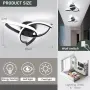Модерна черна LED таванна лампа 30 W, 6500 K, 37 x 37 см, снимка 2