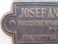 Антикварна бронзова табела JOSEF ANGER & SÖHNE, снимка 7