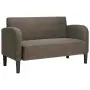 vidaXL Диван с мека мебел, тъмносив, 110 см, изкуствена кожа, снимка 1