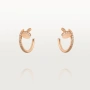 CARTIER Nail Juste un Clou Hoop Rose Gold Diamonds Дамски Обеци Пирон, снимка 9