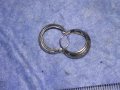 ОРНАМЕНТИРАНИ РЕТРО АРТ СРЕБЪРНИ ОБЕЦИ СРЕБРО 925 РЪЧНА МАЙСТОРСКА СТАРА ИЗРАБОТКА 18586, снимка 12