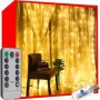 Светлинна завеса 300 LED с USB - топло бяло, декорация, празнична украса, снимка 1 - Лед осветление - 42520946