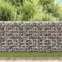 vidaXL Габионна стена с капаци, поцинкована стомана, 300x30x100 см, снимка 3