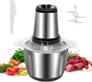 Комбиниран кухненски чопър месомелачка с купа от неръждаема стомана 2 литра, снимка 3